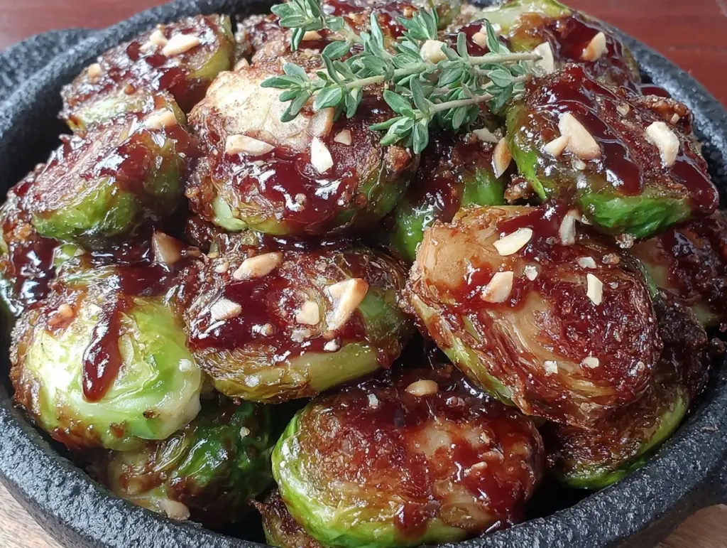 crispy air fryer brussels sprouts - featured image