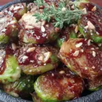 crispy air fryer brussels sprouts - featured image