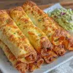 crispy air fryer chicken taquitos - featured image