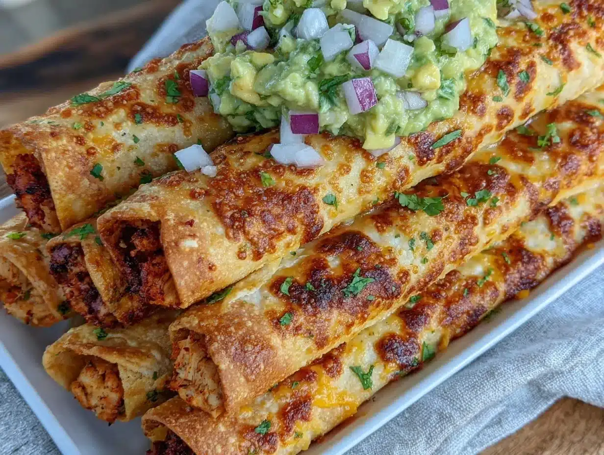 crispy air fryer chicken taquitos preparation steps