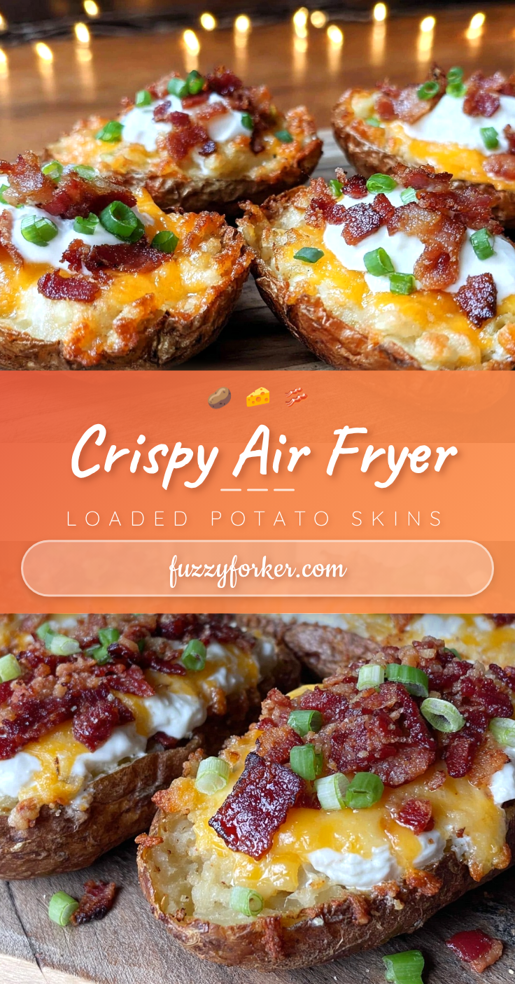 crispy air fryer loaded potato skins recipe
