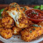 crispy air fryer mozzarella sticks - featured image