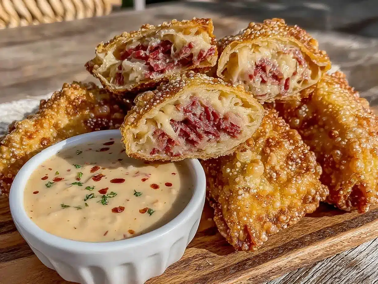 crispy air fryer reuben egg rolls preparation steps