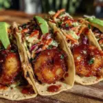 crispy firecracker shrimp tacos - featured image