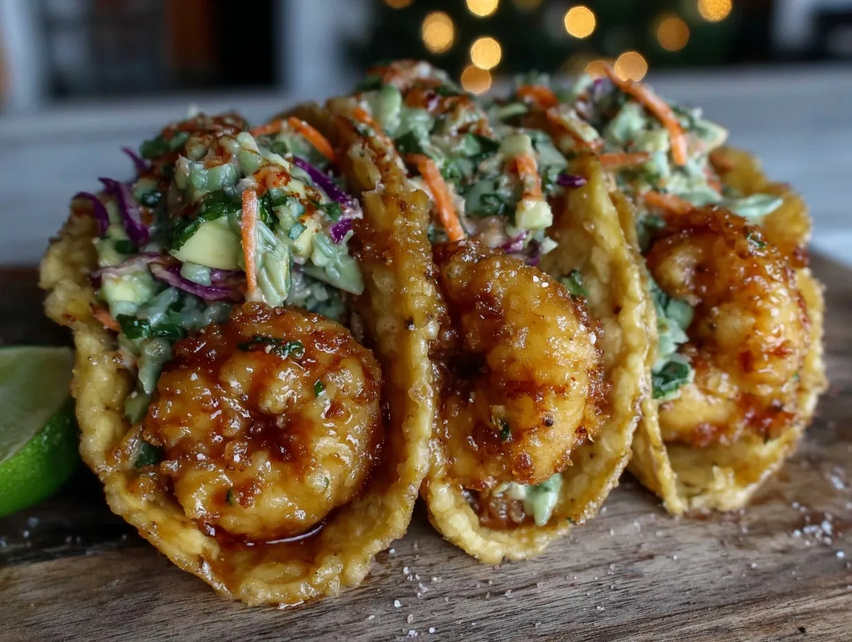 crispy firecracker shrimp tacos preparation steps