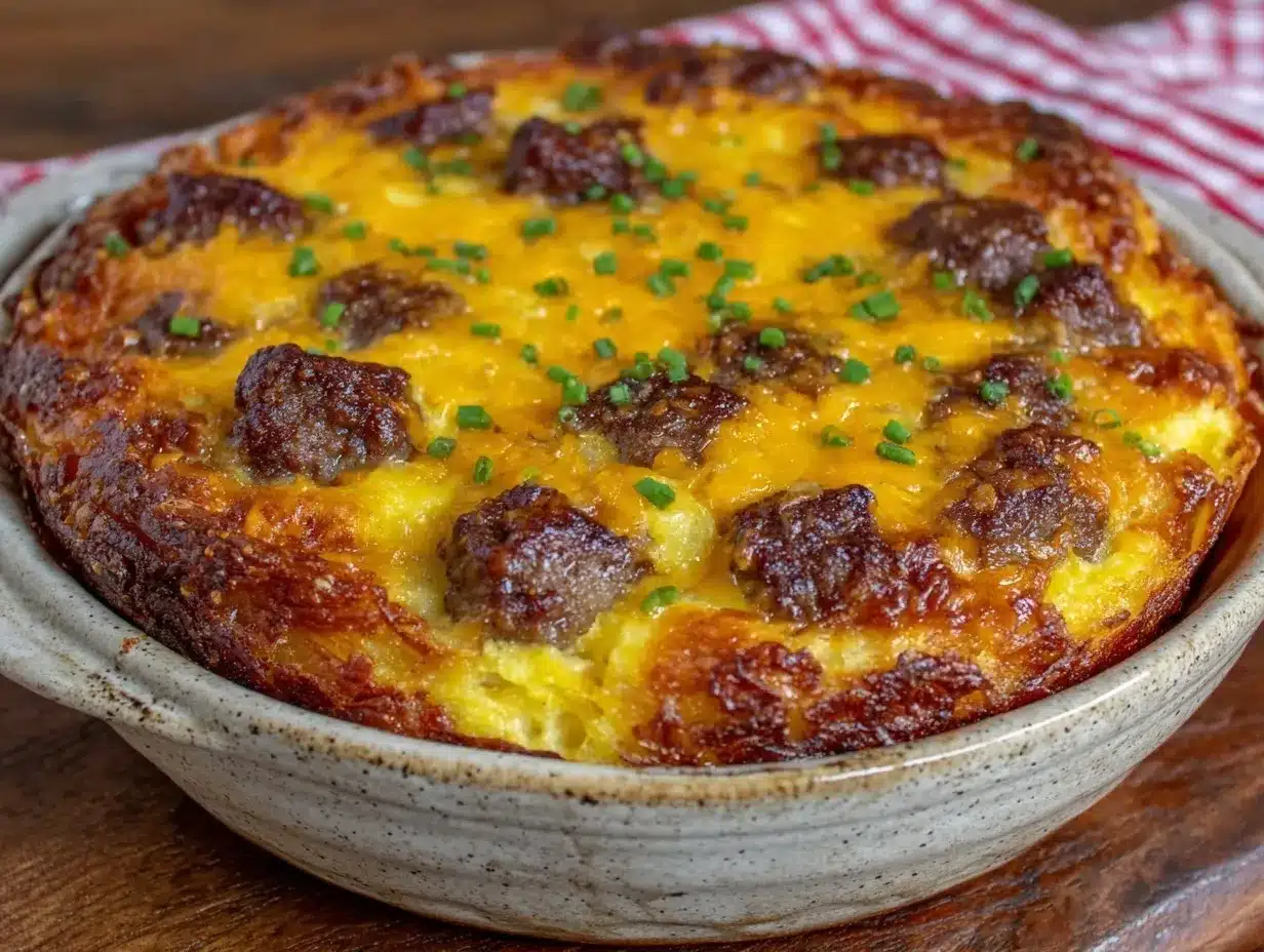 crispy hash brown breakfast casserole preparation steps