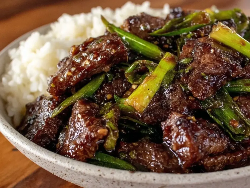 crispy mongolian beef stir-fry - featured image