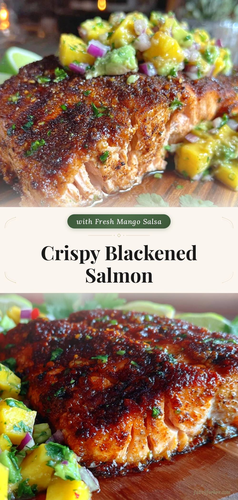 crispy sheet pan blackened salmon recipe