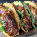 crispy smash burger tacos - featured image