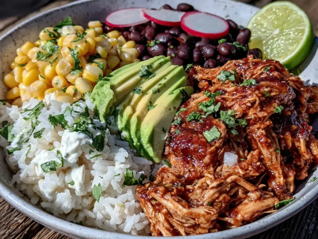 crockpot chicken taco bowls - featured image