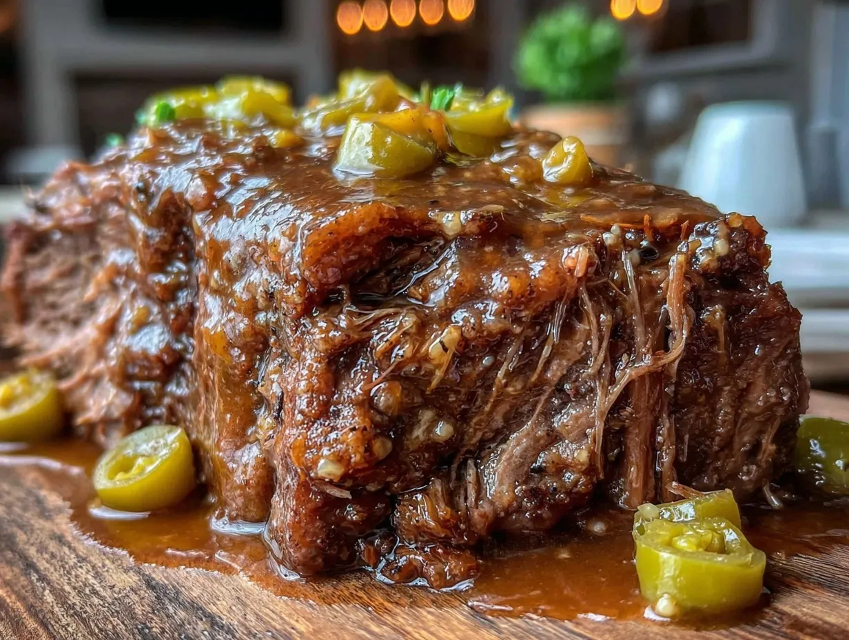 Crockpot Mississippi Pot Roast preparation steps