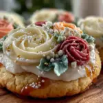 floral decorated sugar cookies - featured image