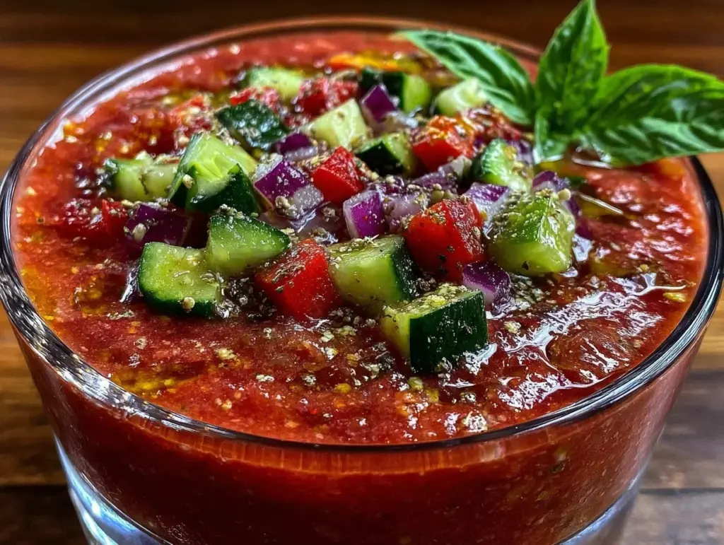 fresh chilled gazpacho soup - featured image