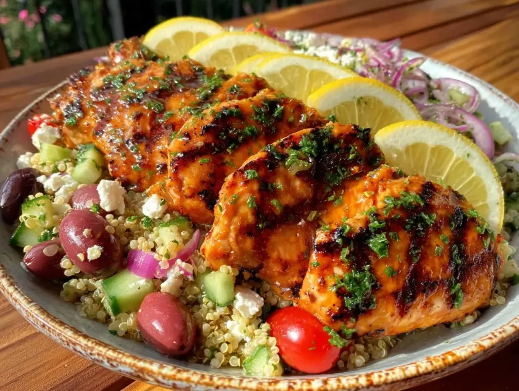 fresh grilled lemon herb chicken - featured image