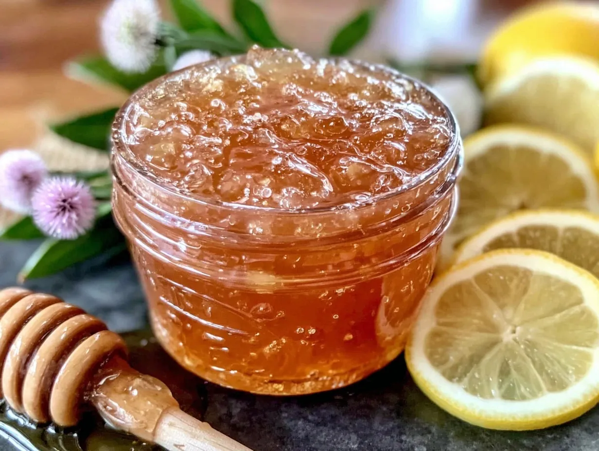 fresh homemade dandelion jelly preparation steps