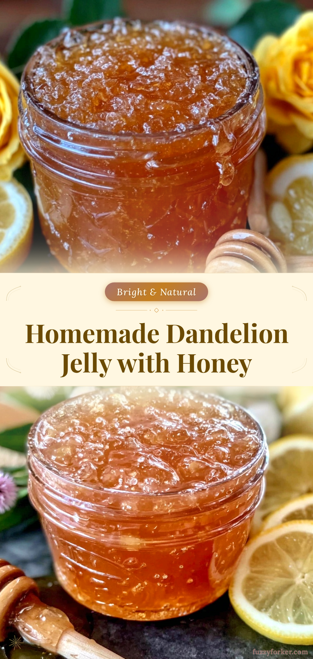 fresh homemade dandelion jelly recipe