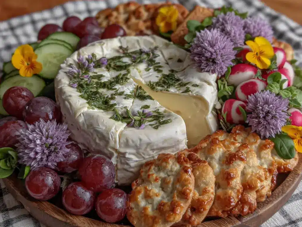 fresh spring garden charcuterie board - featured image