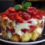 fresh strawberry shortcake trifle - featured image