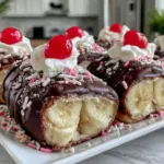 frozen banana split bites - featured image