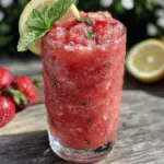 frozen strawberry lemonade slushie - featured image