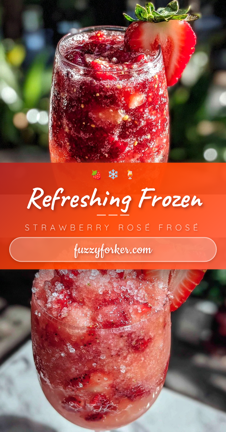 frozen strawberry rosé frosé recipe
