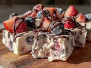 frozen yogurt berry bark bites - featured image