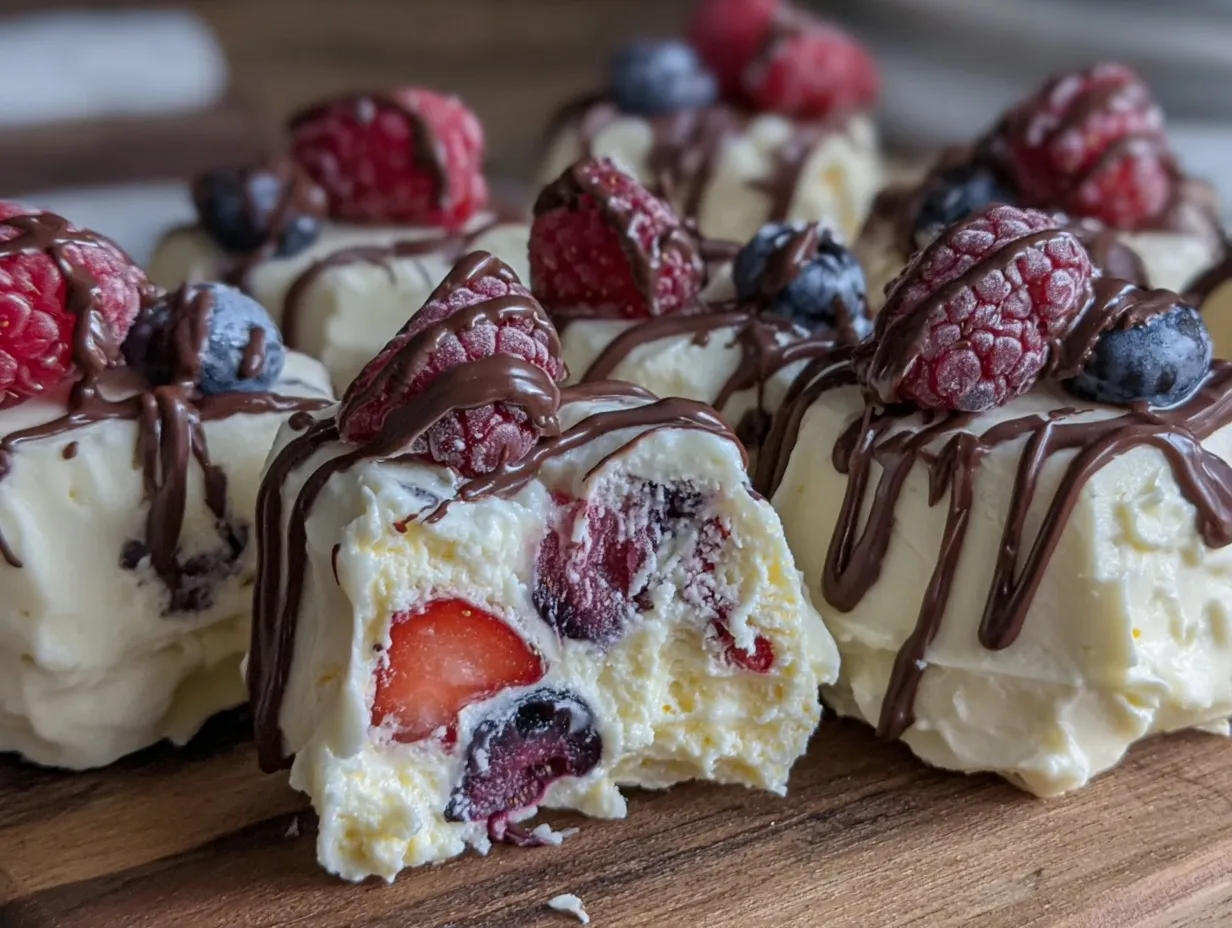 frozen yogurt berry bark bites preparation steps