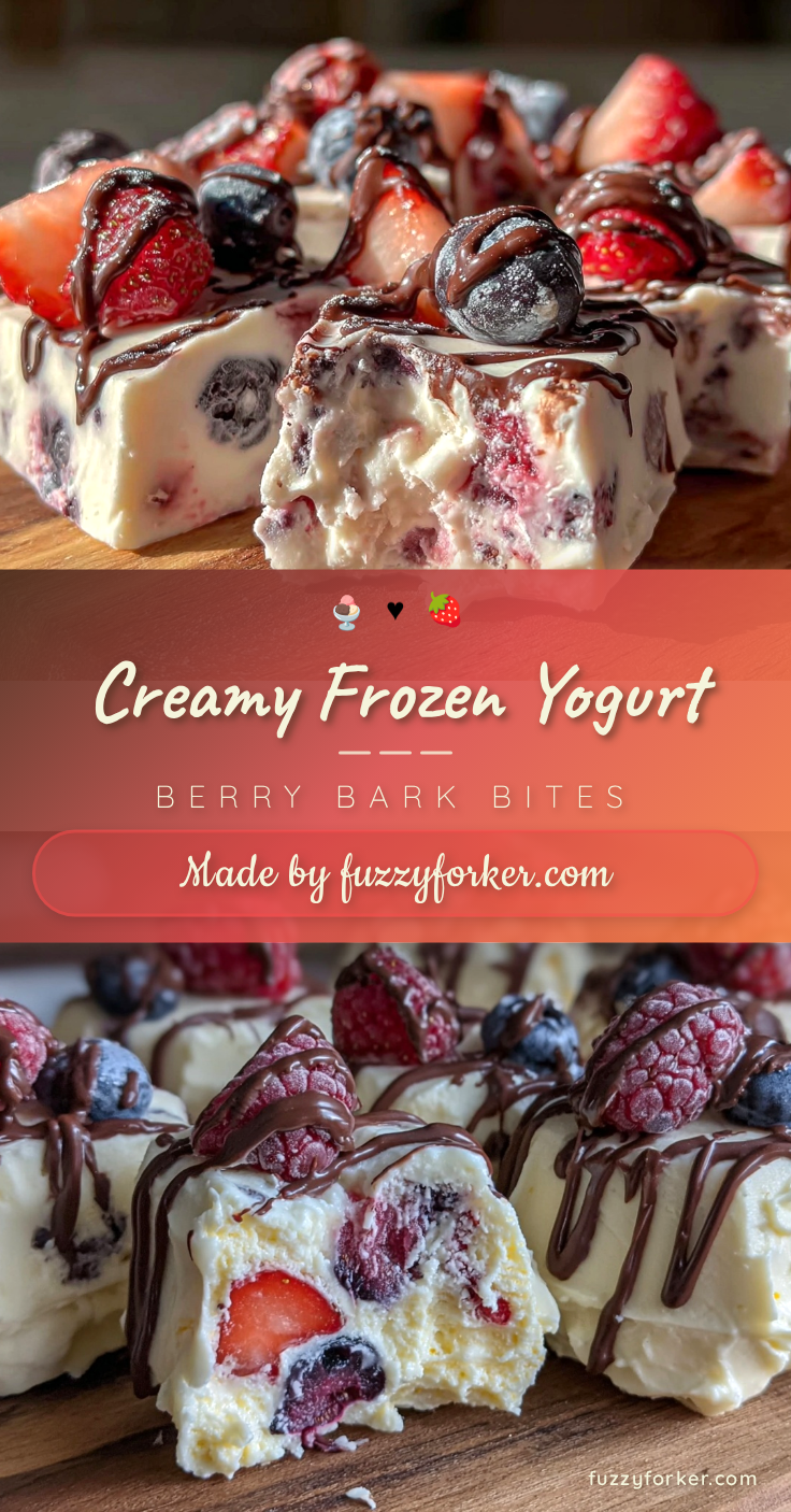 frozen yogurt berry bark bites recipe