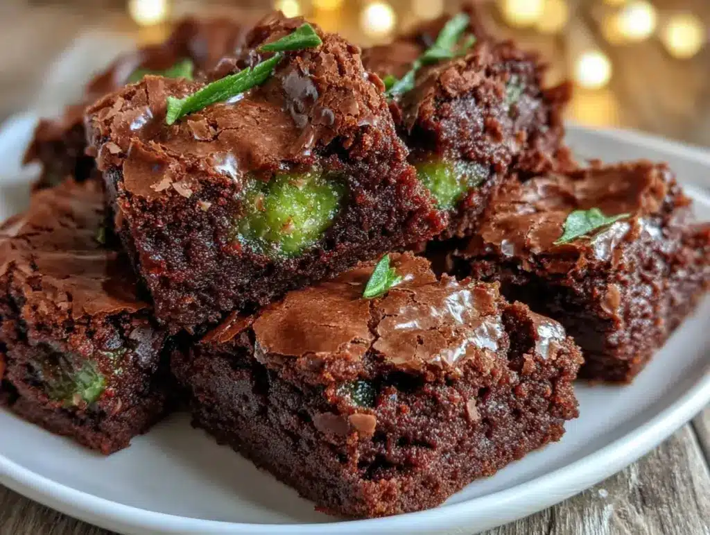 fudgy mint chocolate chip brownie bites - featured image