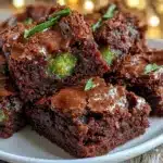 fudgy mint chocolate chip brownie bites - featured image