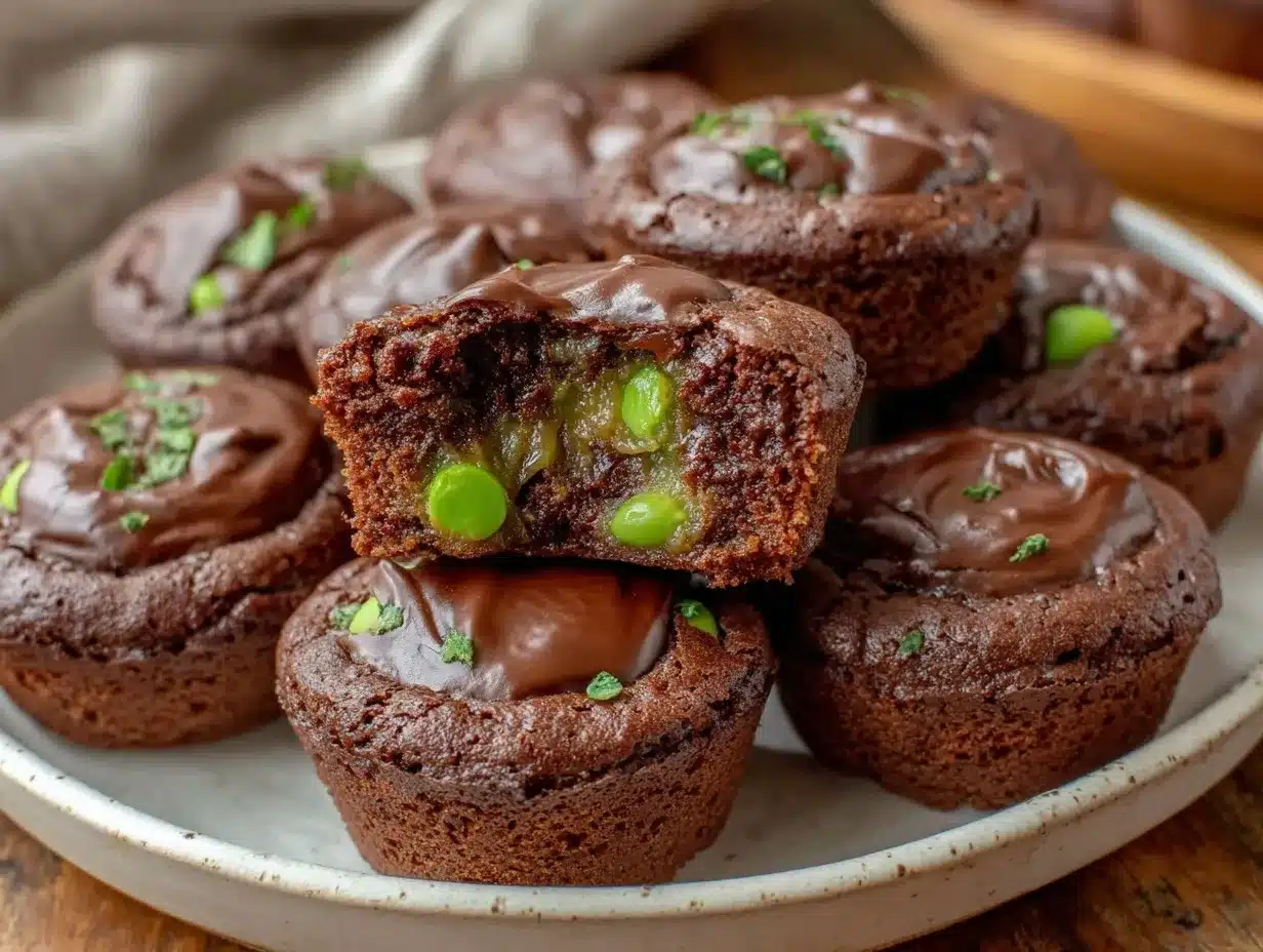 fudgy mint chocolate chip brownie bites preparation steps