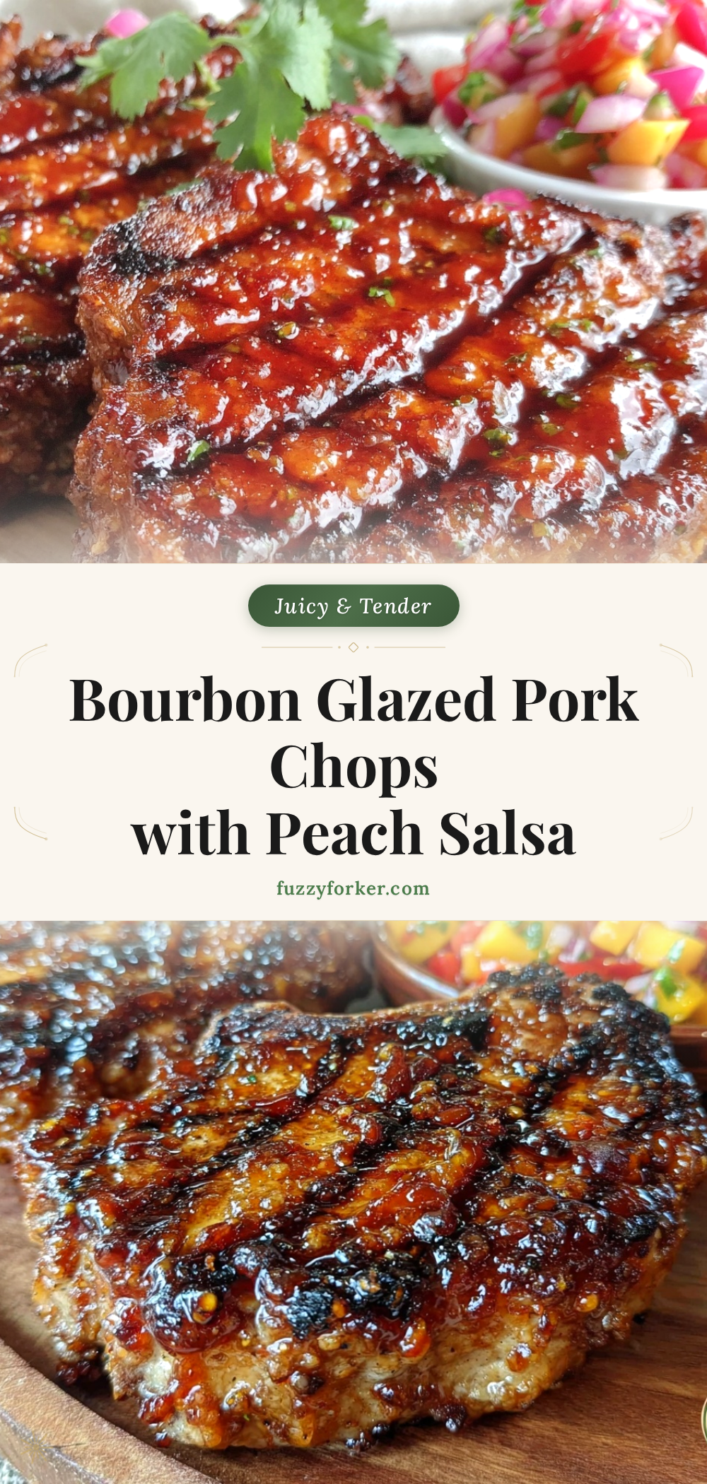 grilled bourbon glazed pork chops recipe