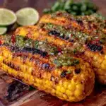 grilled corn on the cob with chili lime herb butter - featured image