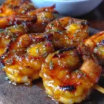grilled honey garlic butter shrimp skewers - featured image