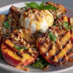 grilled peach burrata salad - featured image