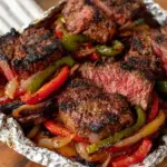 grilled steak fajita foil packs - featured image