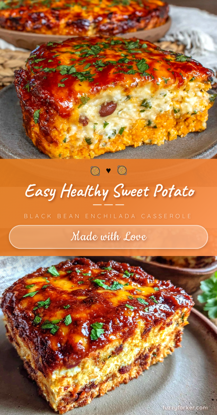 healthy sweet potato black bean enchilada casserole recipe