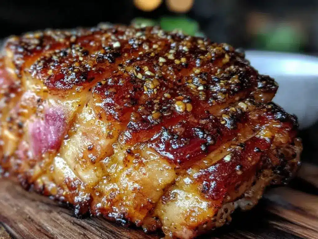 honey dijon glazed ham - featured image