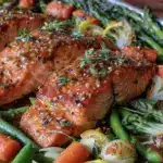 honey mustard salmon sheet pan dinner - featured image