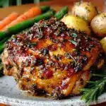 lemon herb baked chicken thighs - featured image