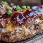 loaded BBQ brisket baked potato - featured image