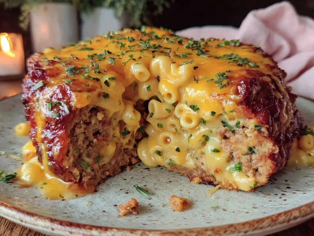 mac and cheese stuffed meatloaf preparation steps