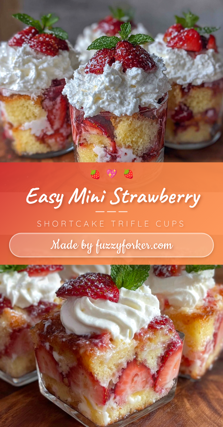 mini strawberry shortcake trifle cups recipe