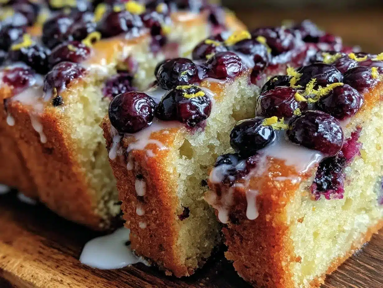 moist lemon blueberry pound cake preparation steps