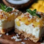 no bake mango cheesecake bars - featured image