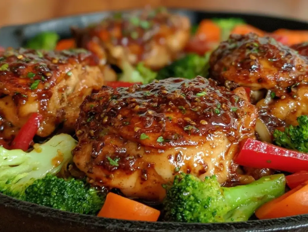 one-pan garlic butter chicken stir-fry - featured image