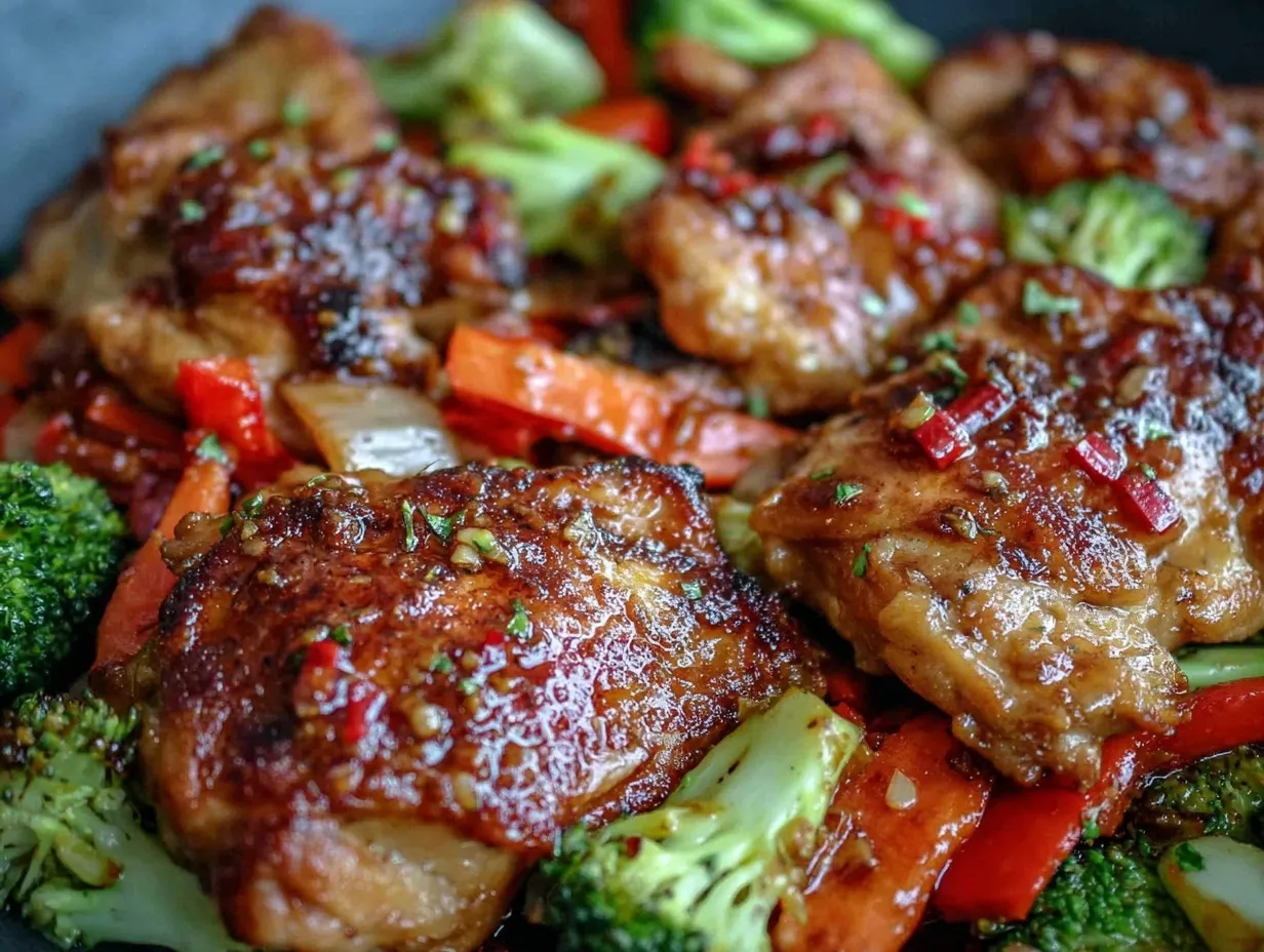 one-pan garlic butter chicken stir-fry preparation steps