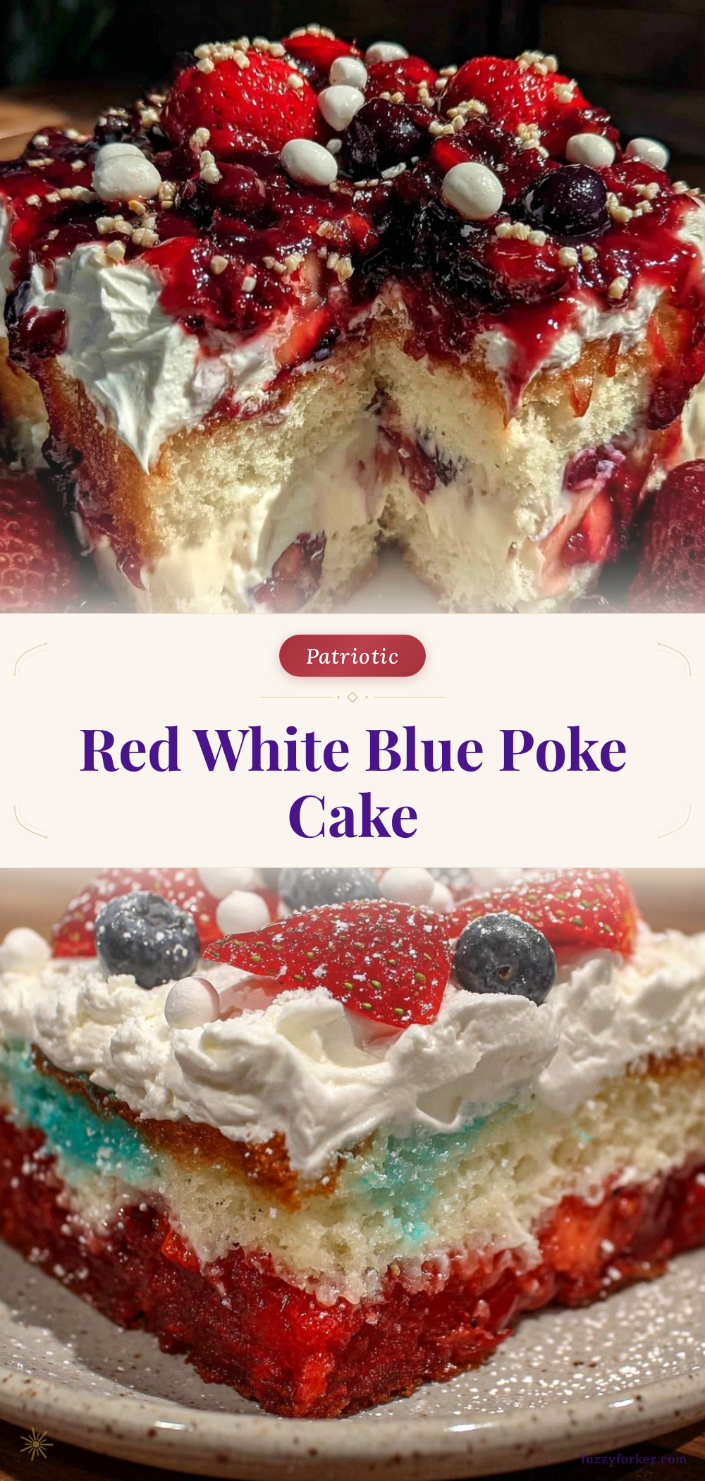 patriotic red white and blue poke cake recipe