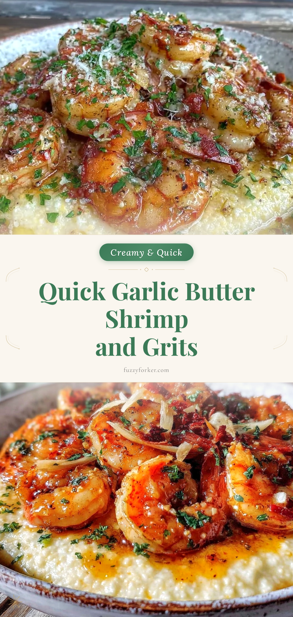 quick creamy garlic butter shrimp and grits recipe