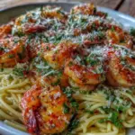 quick garlic butter shrimp pasta - featured image